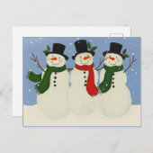 Snowman Briefkaart (Voorkant / Achterkant)
