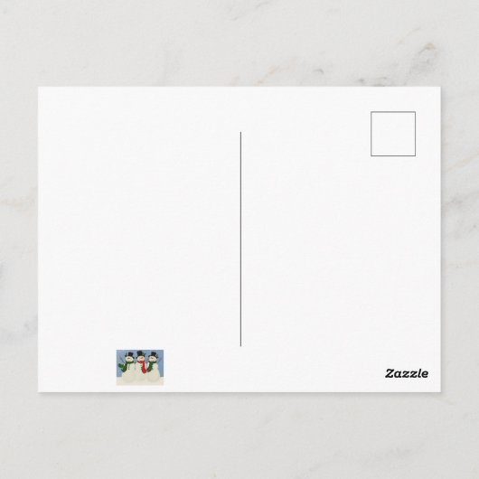 Snowman Briefkaart (Achterkant)