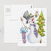 Snowman Briefkaart (Voorkant / Achterkant)