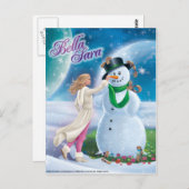 Snowman Briefkaart (Voorkant / Achterkant)