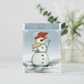 Snowman Briefkaart (Staand voorkant)