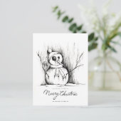 snowman briefkaart (Staand voorkant)
