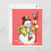 Snowman Briefkaart (Voorkant / Achterkant)