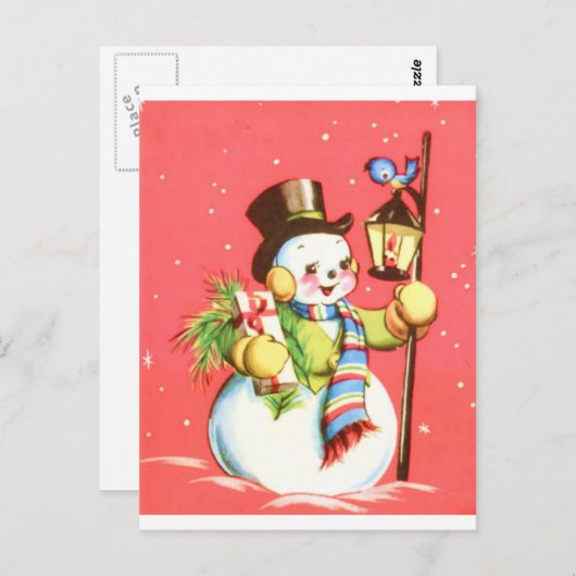 Snowman Briefkaart (Voorkant / Achterkant)