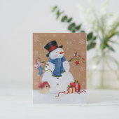 Snowman Briefkaart (Staand voorkant)