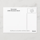 snowman briefkaart (Achterkant)