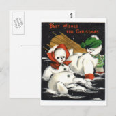 Snowman Briefkaart (Voorkant / Achterkant)