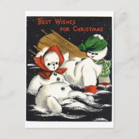 Snowman Briefkaart (Voorkant)