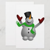 Snowman Briefpapier (Voorkant / Achterkant)