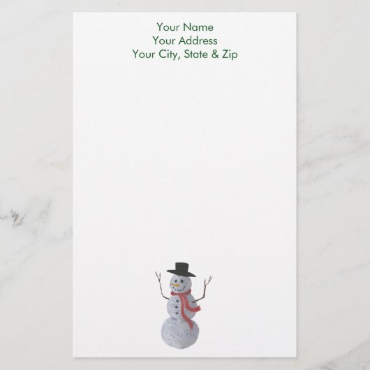 Snowman Briefpapier (Voorkant)