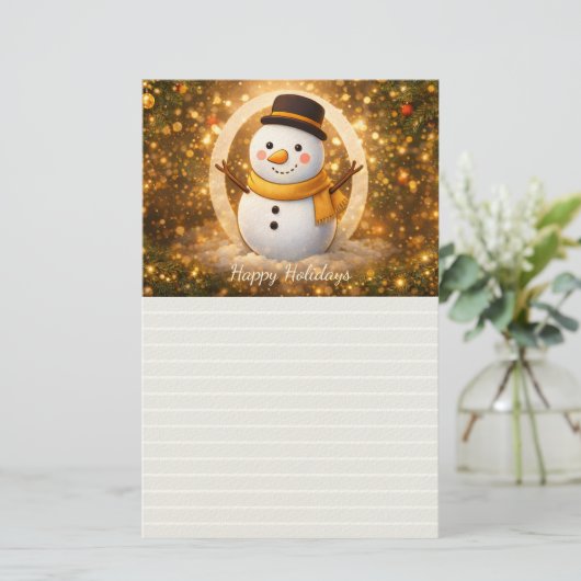 Snowman Briefpapier (Staand voorkant)