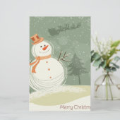 Snowman Briefpapier (Staand voorkant)