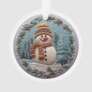 Snowman brodé