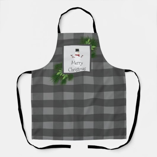 Snowman Buffalo a effectué Noël | Tablier gris (Recto)
