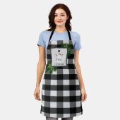 Snowman Buffalo a effectué Noël | Tablier noir (Porté)