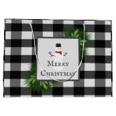 Snowman Buffalo Plaid Sac cadeau (Dos)