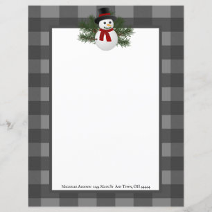 Snowman Buffalo Play Stationery