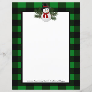 Snowman Buffalo Play Stationery