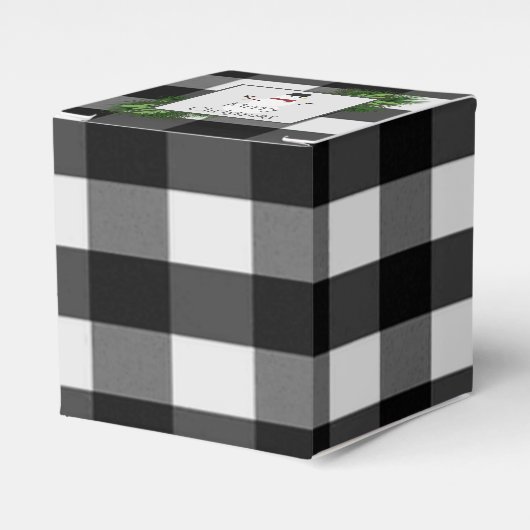 Snowman Buffalo Pset Favor Box Bedankdoosjes (Voorkant Zijde)