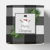 Snowman Buffalo Pset Favor Box Bedankdoosjes (Bovenkant)