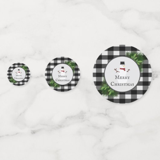 Snowman Buffalo-speltafel-Confetti Confetti (Voorkanten)