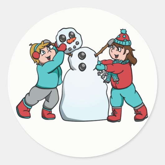 Snowman Builder Sticker (Voorkant)