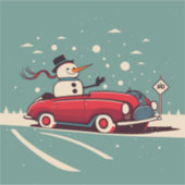 Snowman bye een auto sticker (Voorkant)