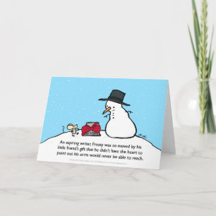 Snowman Cadeaukaart voor schrijvers Feestdagen Kaart