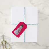 Snowman Cadeaulabel (Met Touw)
