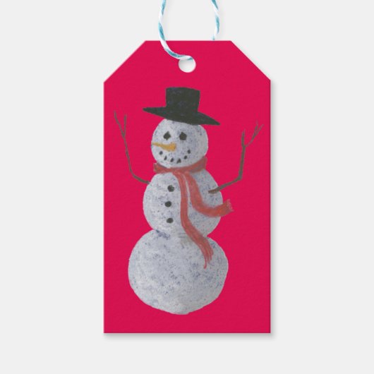 Snowman Cadeaulabel (Voorkant)