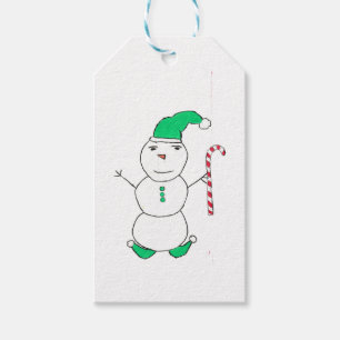Snowman Cadeaulabel