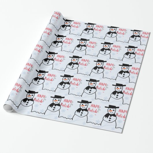 Snowman Cadeaupapier (Uitgerold)