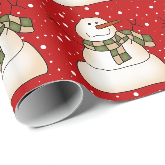 Snowman Cadeaupapier (Rol Hoek)