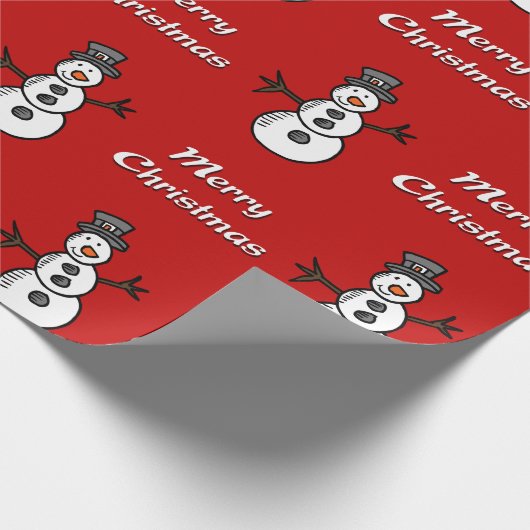 Snowman Cadeaupapier (Hoek)