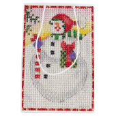 Snowman-cadeautas Medium Cadeauzakje (Achterkant)