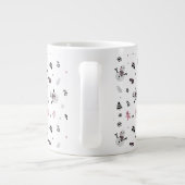 Snowman Candy Cane Pattern Extra Grote Beker (Achterkant)