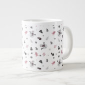 Snowman Candy Cane Pattern Extra Grote Beker (Voorkant rechts)
