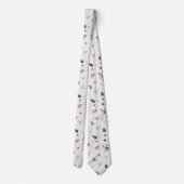 Snowman Candy Cane Pattern Stropdas (Achterkant)