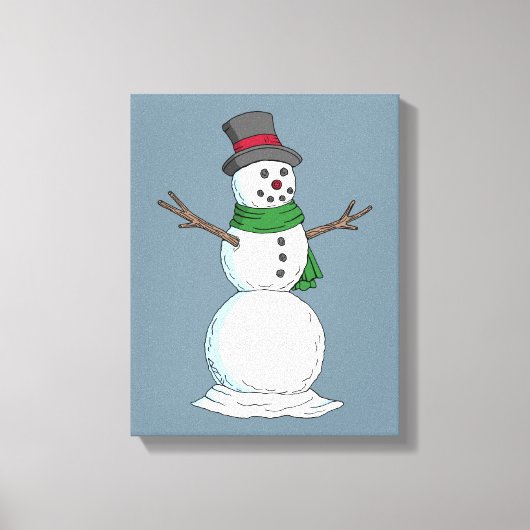 Snowman Canvas Afdruk (Voorkant)
