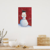Snowman Canvas Artwork Poster (Keuken)