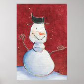 Snowman Canvas Artwork Poster (Voorkant)