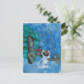 Snowman_Card Briefkaart (Staand voorkant)