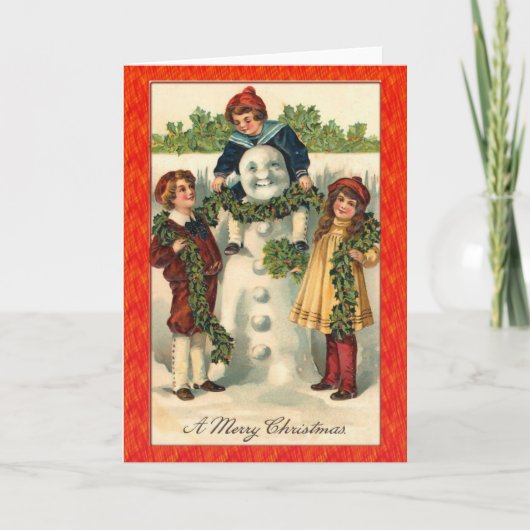 Snowman - carte de voeux de Noël (Devant)
