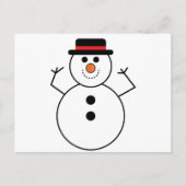 Snowman Cartoon Briefkaart (Voorkant)