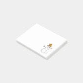 Snowman cartoon post-it® notes (Schuin)