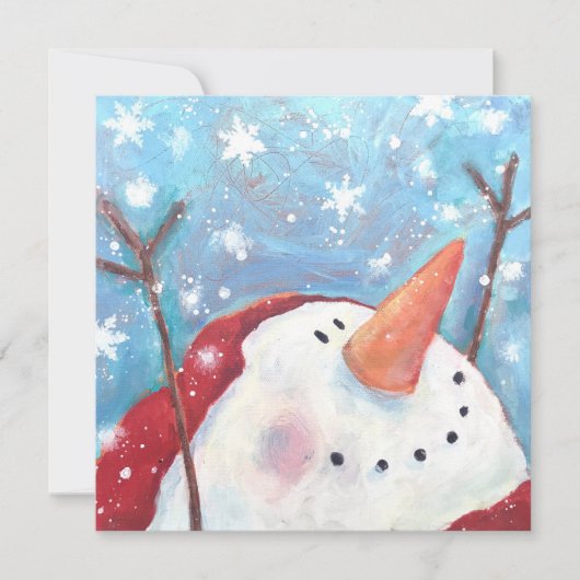 Snowman Celebration Holiday Card Feestdagenkaart (Voorkant)