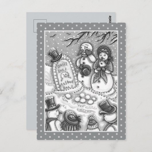 SNOWMAN CEMETERY, GEKOPPELD VÓÓR ZIJN TIJD, MOURNE BRIEFKAART (Voorkant / Achterkant)
