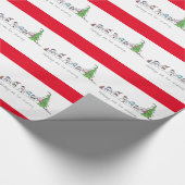 Snowman Chat Holiday Cadeaupapier (Hoek)