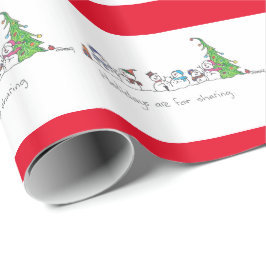 Snowman Chat Holiday Cadeaupapier