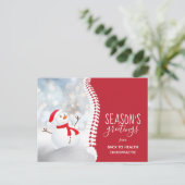 Snowman Chiropractic Feestdagenkaart (Staand voorkant)